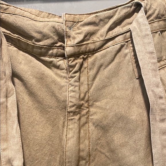 Free People FP ONE Penny Tie Waist Shorts Tan Size 10 100% Cotton - Picture 4 of 9